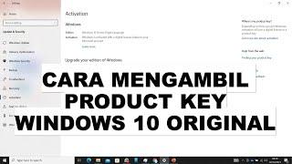 Cara mengambil Product Key dari Windows 10 Original Bawaan Laptop