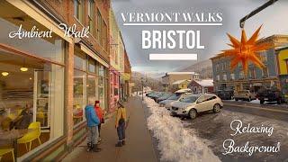 Vermont Walks - A beautiful winter afternoon walk in Bristol, VT ・ 4K