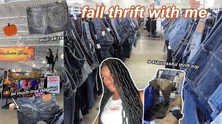 THRIFT WITH ME  thrifting fall fashion trends 2022 (it was a success!)