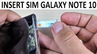 INSERT/REMOVE SIM Card Samsung Galaxy NOTE 10 (DUAL SIM) 2019