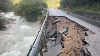 Maltempo, esonda lo Schievenin ad Alano di Piave