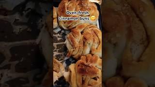 Oven fresh cinnamon buns  #cinnamonbun #buns #snacks #tiffin #bakery