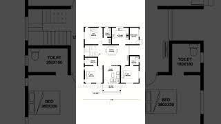 1400 sqft |3 bedroom house plans #trendingshorts #house