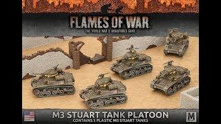 Unboxing - Flames Of War M3 Stuart Tank Platoon by Battlefront Miniatures (Fow)