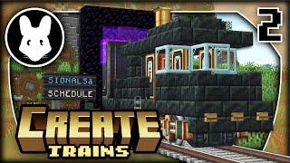 Create: Train Schedules, Displays, & Signals! Part 2 of 2 Bit-By-Bit Minecraft mod