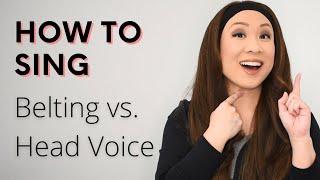 Difference Between Belting and Head Voice (Voice Lesson) #belting #mixbelt