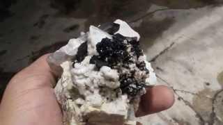 ORTHOCLASE, ARFVEDSONITE, QUARTZ CLUSTER