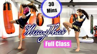 MUAYTHAI WORKOUT (full class)| Shadow + Bag Work + Conditioning //Follow Along & Beginner Friendly