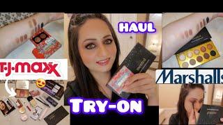 TJ MAXX HAUL AND TRY ON | NEW AT TJ MAXX- PAT MCGRATH LABS, MENTED COSMETICS | MARSHALLS HAUL ️