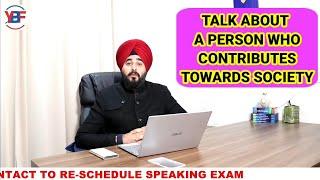 Talk About A Person Who #Contributes Towards Society #Cue_Card #Raman_Ielts_Coaching #Moga Sample