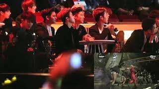 [Fancam] 151202 BTS iKON REACTION TO CL 'Hello Bitches' Ver. 1 | 2015 MAMA Awards 직캠