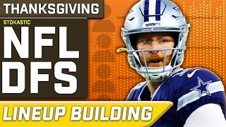 Week 13 NFL DFS: Single Lineup Sim Building (Thanksgiving Slate) | NFL DFS Strategy