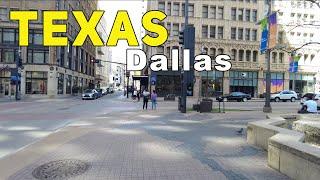 Dallas Texas Downtown Walk USA 4K