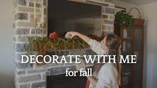 DECORATE WITH ME for FALL | DIY Velvet Pumpkins + Fall Garland, Fall Living Room, Entryway, Kitchen