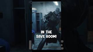Mr X in the Save Room in Resident Evil 2