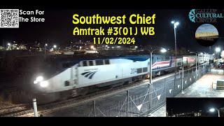 Amtrak #3 (01) Southwest Chief (204-160 x 9) - 11/02/2024; (AMTK Pepsi 2 of 2 and Surf Superliner)