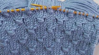 İki günde yelek örün iki şiş kolay örgü model anlatımı crochet knitting