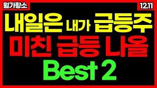 내일은 내가 급등주!내일 사면 미친 급등 나올 BEST2 종목! 유리기판 관련주 M&A 관련주 반도체 관련주 종목추천 추천주 주가 주가전망 급등주 주식추천 12월 11일 급등예상