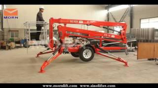 How to operate the towable cherry picker/articulated boom lift from MORN LIFT?