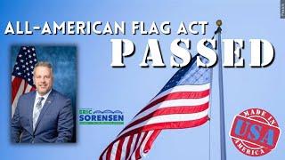 Rep. Eric Sorensen on his unanimously passed ‘All-American Flag Act’