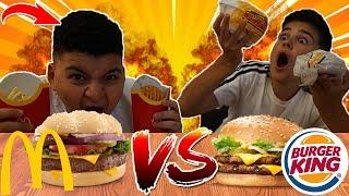 MC DONALDS VS BURGER KING CHALLENGE MIT ADAM!| Can Wick