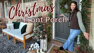 SIMPLE HOLIDAY CHRISTMAS FRONT PORCH | CHRISTMAS 2023 DECORATE WITH ME