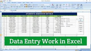 Data Entry using Form in Microsoft Excel | Data Entry in Excel