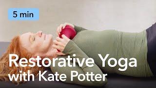 5-Min Restorative Weighted Yoga Cool Down with Kate Potter