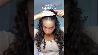 Easy quick, Super Cute Curly Hairstyle  #curlyhairstyles #curlygirl