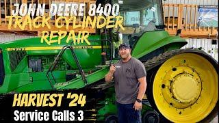 John Deere 8400T track tension cylinder repair