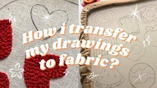 How i transfer my drawing to fabric? Punch needle tips 