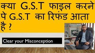 REFUND OF TAX IN GST| GST ME KAB REFUND AATA HAI| KYA GST FILE KARNE SE REFUND AAYEGA| HINDI