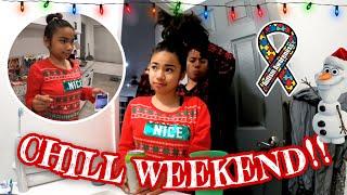 Autistic non verbal girl chill Weekend! Day in the life! | Autism life with Ashy