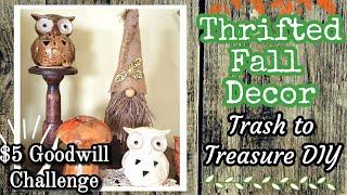 Fall DIY Decor || Thrifted Decor || $5 Good Will Challenge Fall 2020