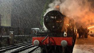 Snowy Severn Valley Railway Winter Steam Gala featuring returning 7812 Erlestoke Manor & 14xx 1450