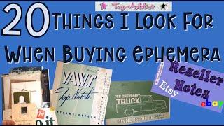 20 Tips For Buying Vintage Ephemera w/Reseller Notes & Haul ~ Toy-Addict