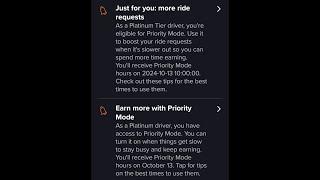 As a Platinum Tier Uber driver you are eligible for PRIORITY MODE. How is that working for drivers?