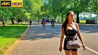 London Spring Walk - May 2022 | A hot summer day in Oxford Street and Hyde Park [4K HDR]