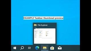 402. 윈도우10 작업 표시줄 썸네일 표시 지연 시간 | Windows 10 - Taskbar - Delay Time to Show Taskbar Thumbnails