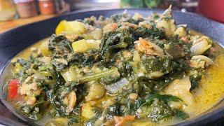 Une autre manière de cuisiner/les EPINARDS(legume vert) au poisson fumé et courgette/recette facile