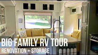 RENOVATED RV TOUR: 2019 Forest River Sierra  - Traveling family of 12 #rvtour #rvrenovation