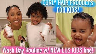 Curly Hair Products For KIDS! NEW LUS KIDS Collection! Wash Day Routine | BiancaReneeToday