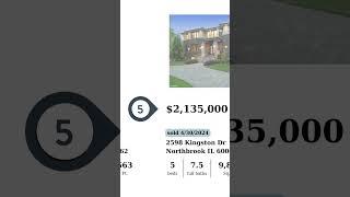 Top 5 Most Expensive Homes Sold In Northbrook IL #shorts #realestate #luxuryrealestate