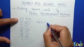 Square root by prime factorisation method ll Class 8 ll chapter 6 ll Square and Square roots