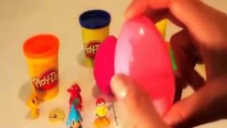 Kids Surprises Kinder Surprise Eggs Toys And Play Doh: FROZEN ELSA INSIDE OUT MINIONS