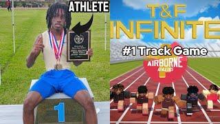 Real track athlete plays Roblox track game | Track and & Field Infinite