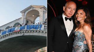 Jeff Bezos and Lauren Sánchez's Wedding Draws Protests in Venice Ahead of Couple's Nuptials
