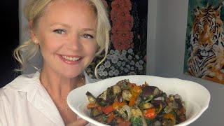 Aubergine trifft Paprika - Salat! Soo lecker  Rezept nicht verlieren! Auberginen-Paprika-Salat