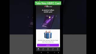 Offer hi Offer Tata Neu Cards HDFC Infinity Credit Card #1mg #bigbasket #croma #tatacliq #tanishq