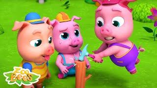 Drei kleine Schweine | Kindergeschichten | Vorgeben und spielen | Kids Tv Deutschland | Karikaturen